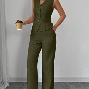 Olive Green Women's Jumpsuit